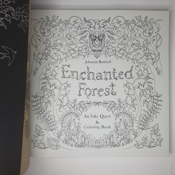 Coloring Book for 12+ - Enchanted Forest by Johanna Basford - New in bag - Picture 3 of 9